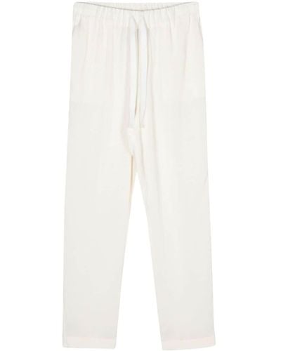 Semicouture Pantalon fuselé à coupe courte - Blanc