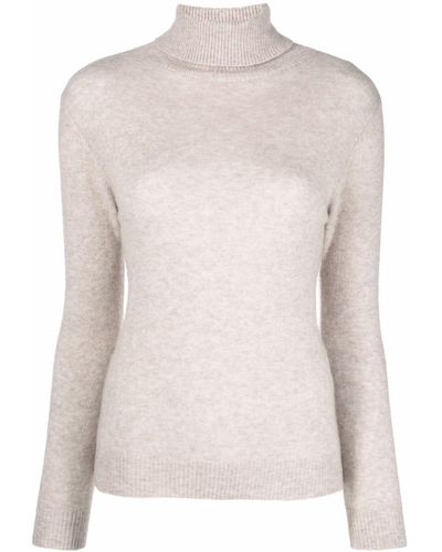 Liska Cashmere-silk Roll-neck Sweater - Natural