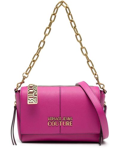 Versace Jeans Couture Umhängetasche mit Logo-Schild - Pink