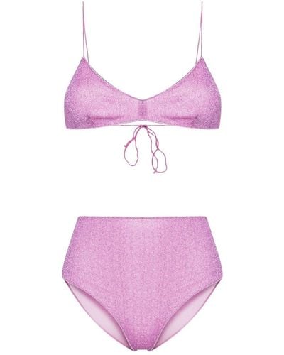 Oséree Lumiere Triangle Bra Bikini - Purple