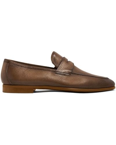 Magnanni Diezma Leather Penny Loafers - Brown