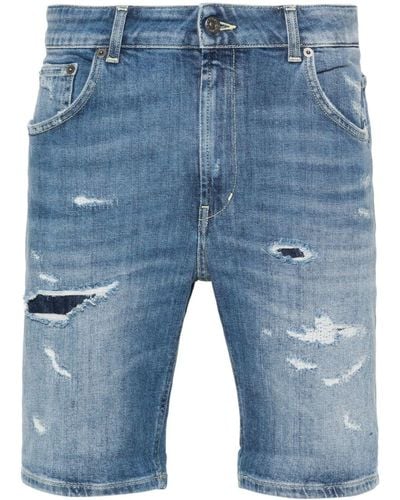 Dondup Jeans-Shorts mit Tragefalten - Blau