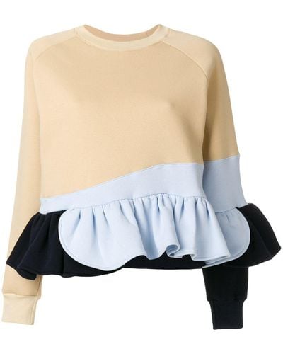 Ioana Ciolacu Frilled colour block sweatshirt - Multicolor