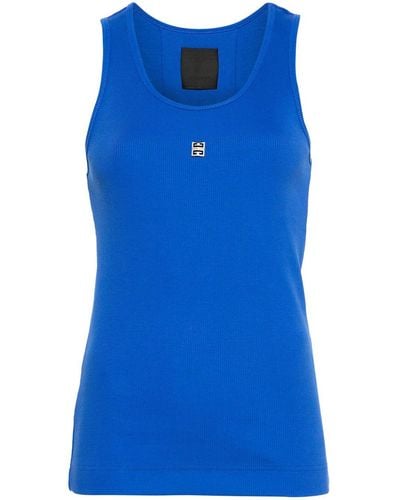 Givenchy Top con placca 4G - Blu