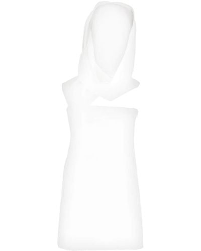 Ferragamo Hooded Mini Dress - White