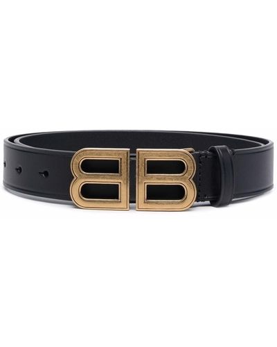 Balenciaga Medium Bb Hourglass Belt - Black