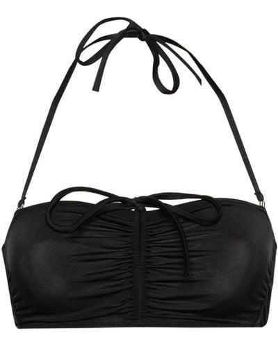 DSquared² Gathered-detail Bikini Top - Black