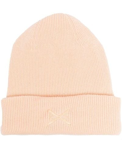 Barrie Ribbed Cashmere Beanie - Natural