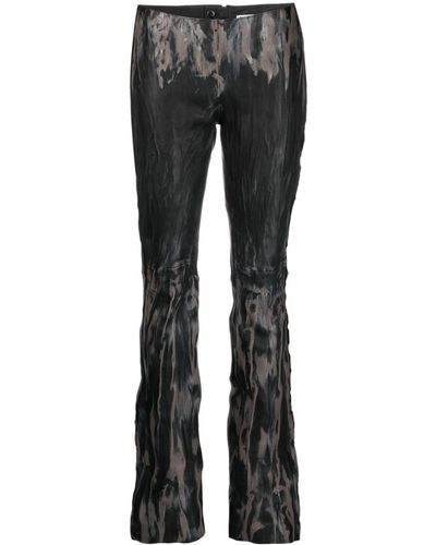 Acne Studios Faded-effect Flared Pants - Black
