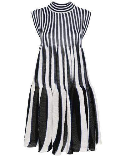 CFCL Cascades Striped Mini Dress - Black