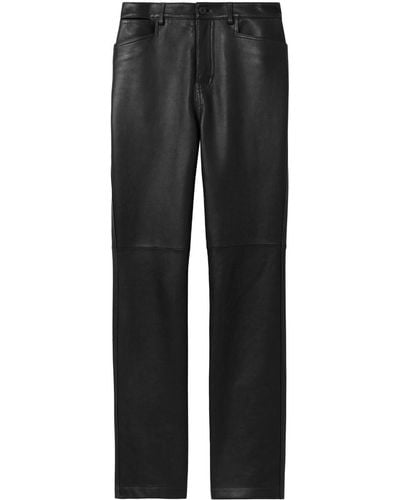 Proenza Schouler Leather Straight-leg Pants - Black