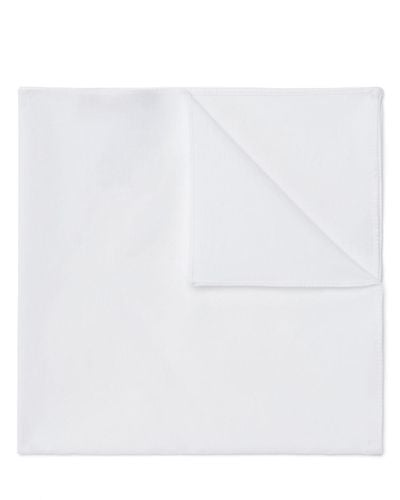 Brunello Cucinelli Finished-edge Cotton Pocket Square - White