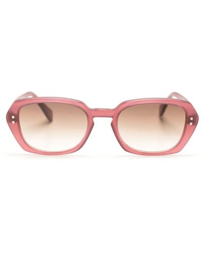 Our Legacy Earth Sonnenbrille mit eckigem Gestell - Pink