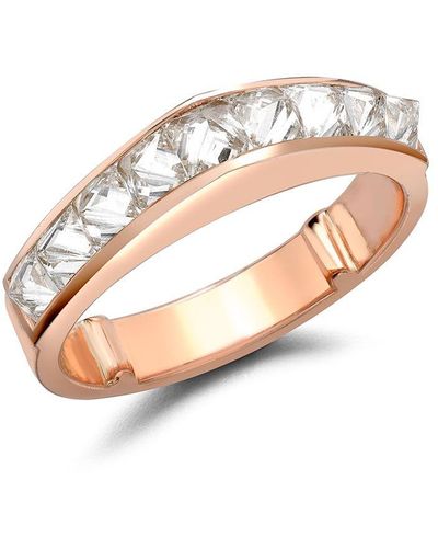 Pragnell 18kt Rose Gold Rockchic Diamond Peaked Ring - Pink