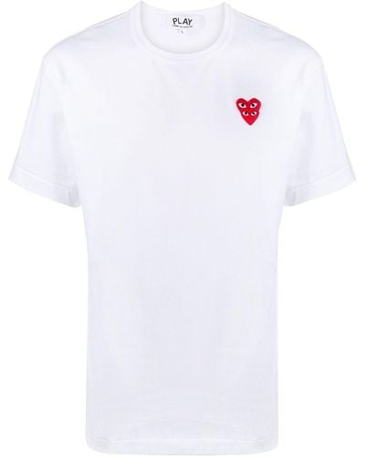COMME DES GARÇONS PLAY T-Shirt mit Herz-Logo - Weiß