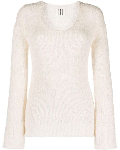 By Malene Birger Round-neck Long-sleeve Top - White