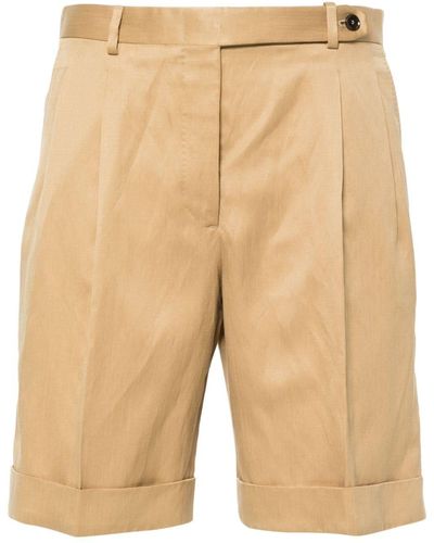 Brioni Pleated Tailored Shorts - Naturel