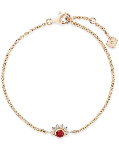 Nouvel Heritage 18kt Yellow Gold Mystic Diamond And Red Spinel Bracelet - White