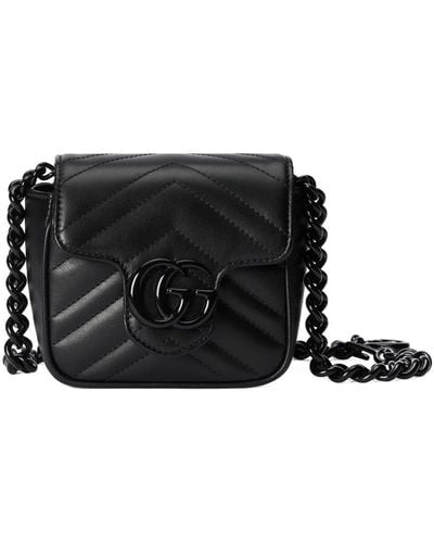 Gucci Riñonera GG Marmont de Matelassé - Negro