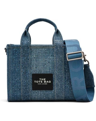 Marc Jacobs The Small Crystal Denim Tote Bag - Blue