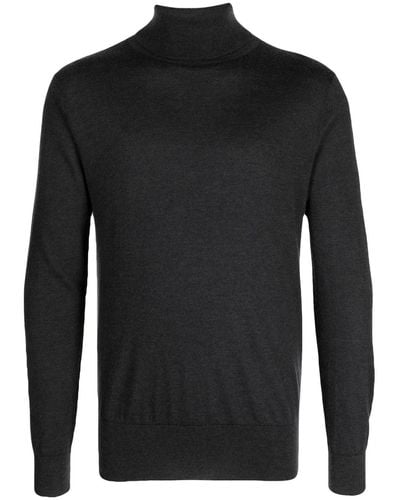 N.Peal Cashmere Roll-neck Long-sleeved Sweater - Black