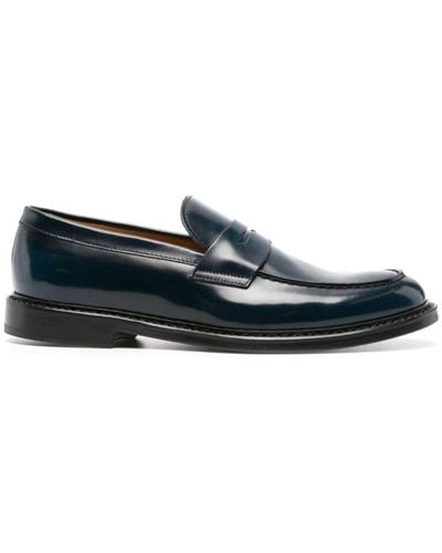 Doucal's Penny-slot Leather Loafers - Blue