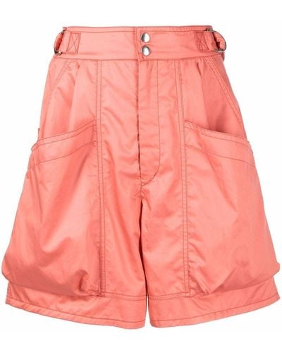Isabel Marant High-waisted Knee-length Shorts - Orange