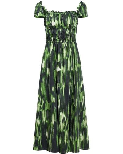Altuzarra Lily Cotton Midi Dress - Green