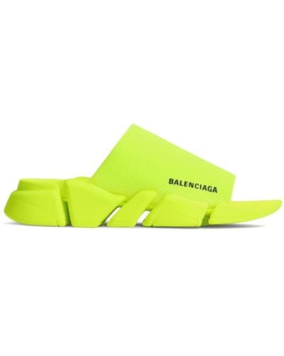 Balenciaga Sandali slides Speed 2.0 con stampa - Giallo