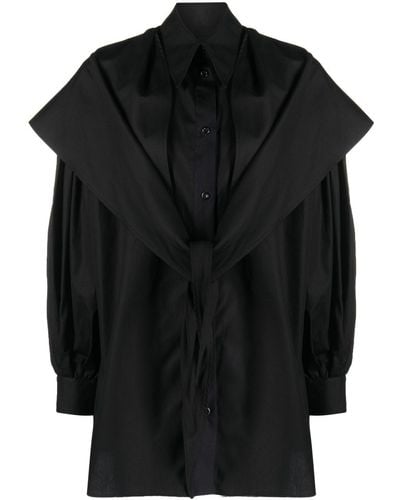 Simone Rocha Layered Cotton Shirt - Black