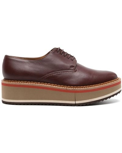 Robert Clergerie Brook Lace-up Leather Oxford Shoes - Brown