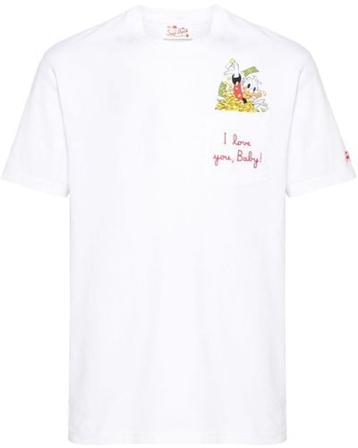 Mc2 Saint Barth T-shirt con stampa x ©Disney - Bianco