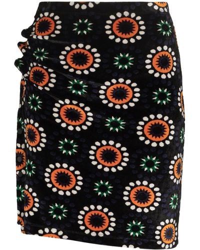 Rabanne Minifalda con estampado geométrico - Negro