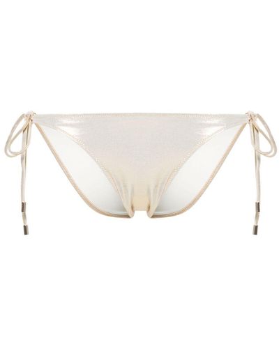 Melissa Odabash Slip bikini Kay West metallizzato - Bianco