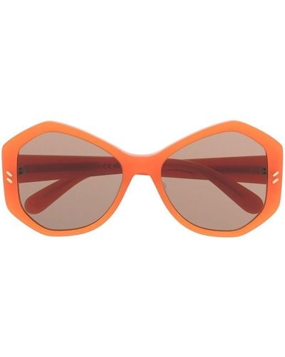Stella McCartney Gafas de sol con montura geométrica - Rojo