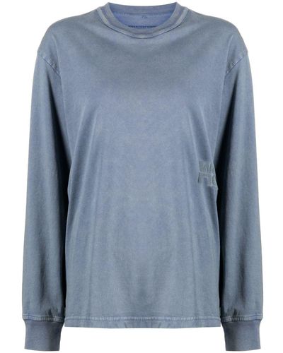 Alexander Wang Sweater Met Logoprint - Blauw