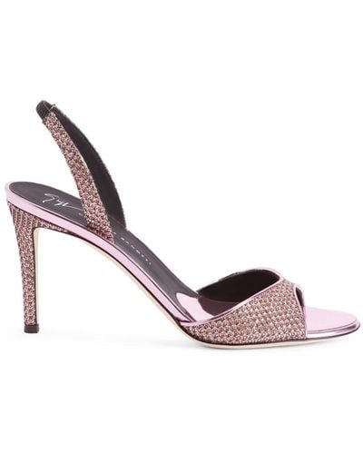 Giuseppe Zanotti Lilibeth 85mm Fabric Sandals - Pink