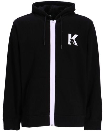 Karl Lagerfeld Sudadera KLJ K con capucha y cremallera - Negro