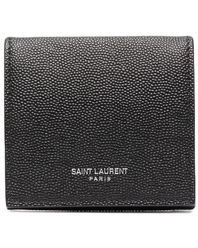 Saint Laurent Mini Paris Foldable Coin Pouch - Gray