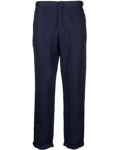 Orlebar Brown Pantalon de costume Griffon en lin - Bleu