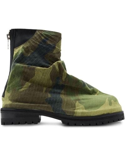 424 Marathon Camouflage-print Boots - Green