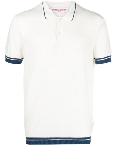 Orlebar Brown Maranon Poloshirt mit Streifen - Weiß