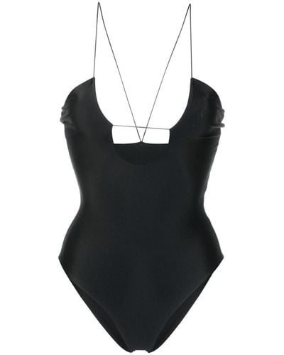 JADE Swim Cut-out Round-neck Swimsuit - Black