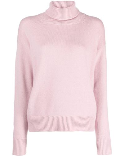 Fay Roll-neck Cashmere Sweater - Pink