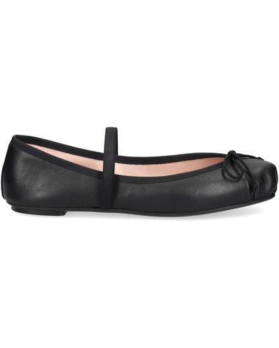 Pretty Ballerinas Leren Ballerina's - Zwart