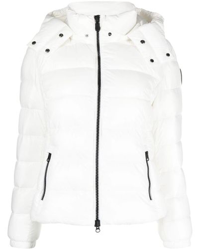 Save The Duck Logo-patch Padded Puffer Jacket - White
