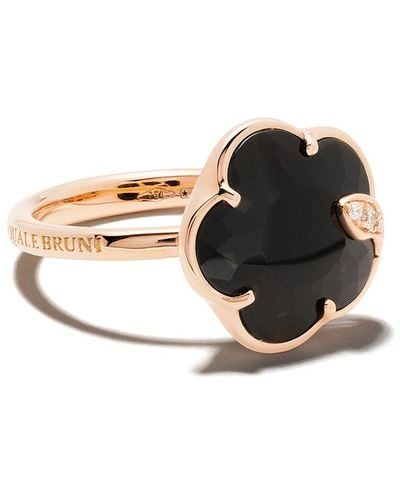 Pasquale Bruni 18kt Rose Gold Petit Joli Onyx And Diamond Ring - Multicolour