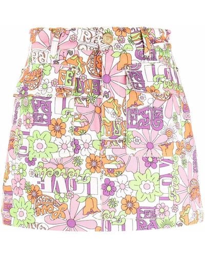 Chiara Ferragni Floral-print Mini Skirt - Multicolour