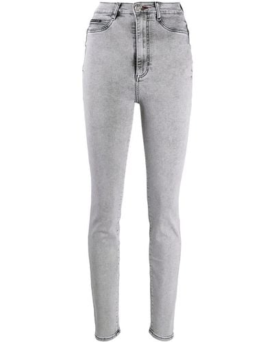 Philipp Plein Skinny-Jeans mit hohem Bund - Grau