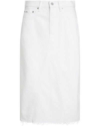 Polo Ralph Lauren Denim Midi-skirt - White
